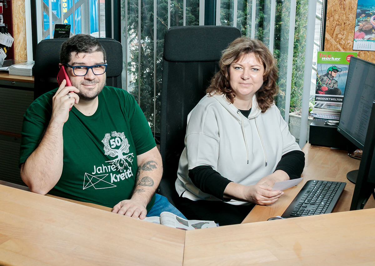 Roman Walch und Renate Seiler von Freeworker Austria